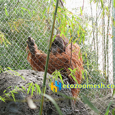 3/32" Stainless steel wire rope mesh for Gorillas fence mesh, 3/32" 50ft × 16ft Panel, black oxidized and natural color