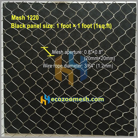3/64" wire cable mesh for bird aviary mesh, hand-woven metal mesh