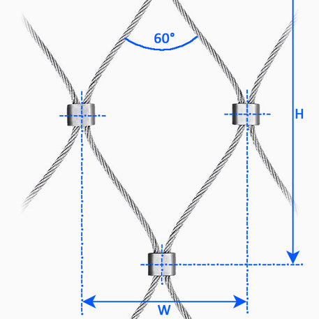 1/16" Cable Ferrule Mesh for birds aviary and animal enclosures 50ft x 16ft mesh roll