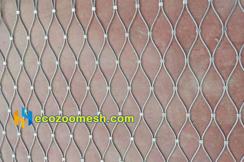 Ferrule Wire Rope Mesh for Monkey Enclosure - 50' x 16' mesh roll