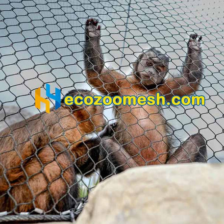 3/32" Stainless steel wire rope mesh for Gorillas fence mesh, 3/32" 50ft × 16ft Panel, black oxidized and natural color