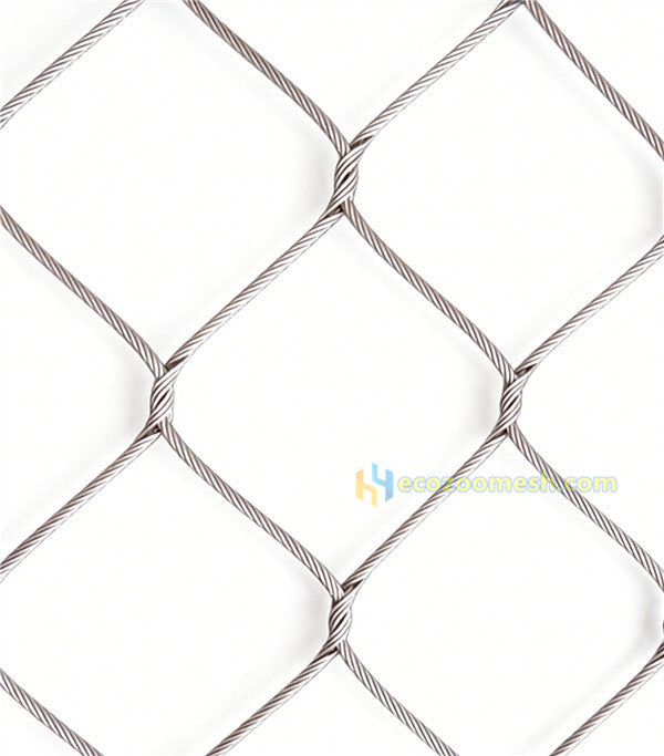 Stainless Steel Cable Mesh for Zoo Crane Enclosure | 304/316 Flexible Wire Rope Mesh