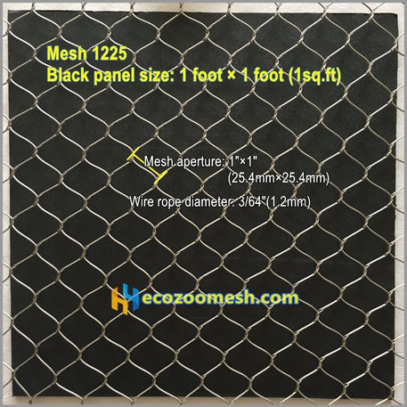 3/64" wire cable mesh for bird aviary mesh, hand-woven metal mesh