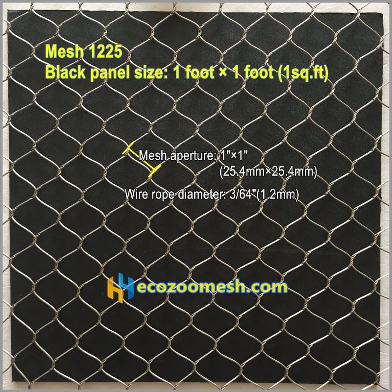 3/64" wire cable mesh for bird aviary mesh, hand-woven metal mesh