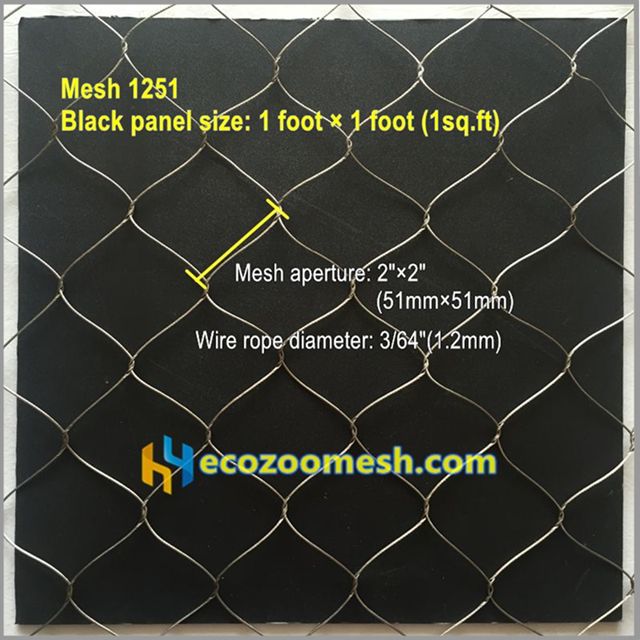 3/64" wire cable mesh for bird aviary mesh, hand-woven metal mesh