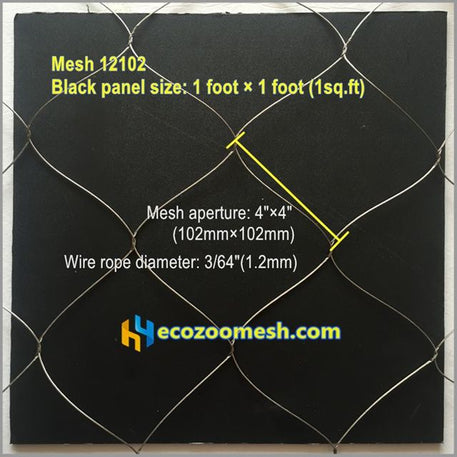 3/64" wire cable mesh for bird aviary mesh, hand-woven metal mesh