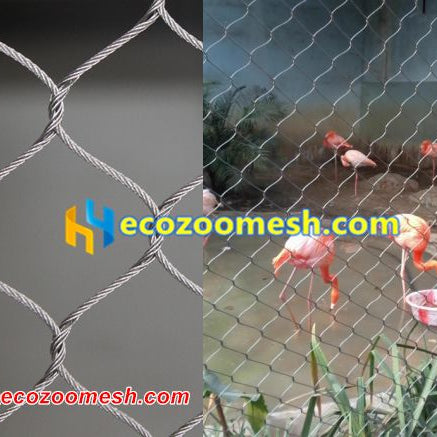 Stainless Steel Cable Mesh for Zoo Crane Enclosure | 304/316 Flexible Wire Rope Mesh