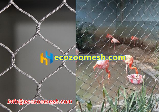Stainless Steel Cable Mesh for Zoo Crane Enclosure | 304/316 Flexible Wire Rope Mesh