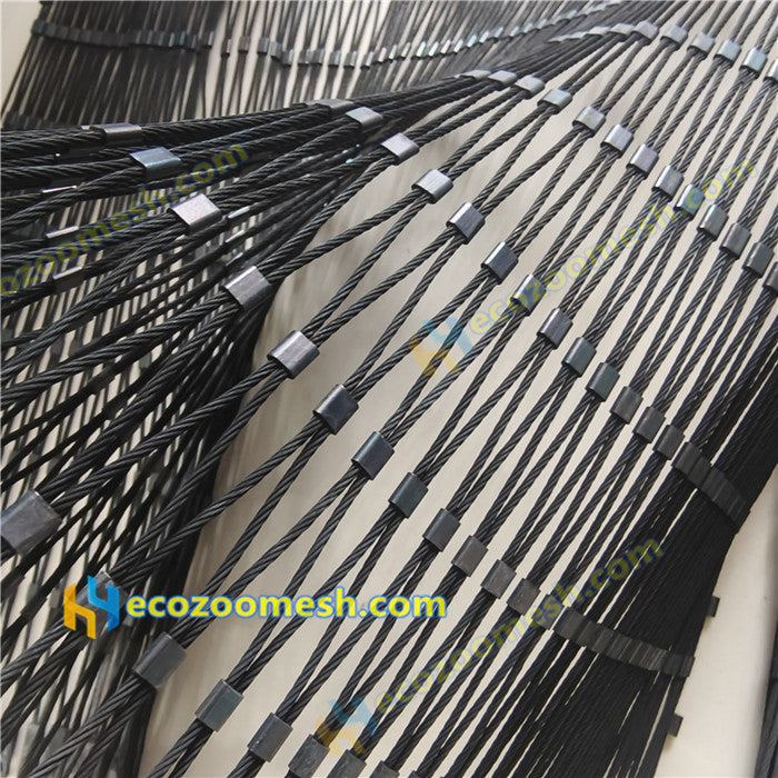 304 Ferrule Mesh Wire Net for Zoo Animal Enclosure Barrier | Zoo Safety Barrier & Cable Net System