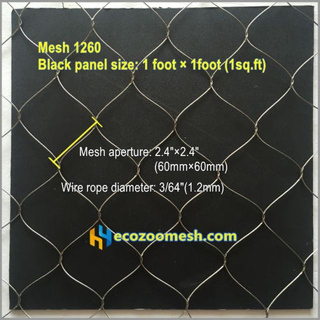 3/64" wire cable mesh for bird aviary mesh, hand-woven metal mesh