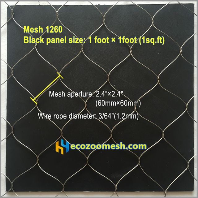 3/64" wire cable mesh for bird aviary mesh, hand-woven metal mesh