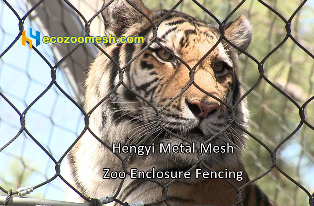 Tiger fence mesh use 1/8" steel cable mesh, Specialized Fencing mesh for Carnivore Enclosures